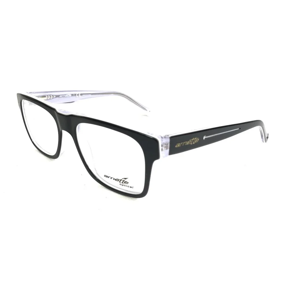 Arnette Small Eyeglasses Frames HIGH HAT 7086 1007 Black White Purple 49-17-135